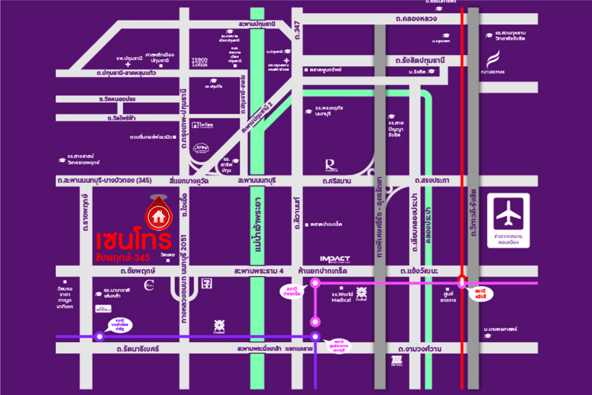 บ้านเดี่ยวมือสอง โครงการ เซนโทร ชัยพฤกษ์-345 เนื้อที่ 54.60 ตร.ว. พื้นที่ใช้สอย 190 ตร.ม. ฟังก์ชัน 4 ห้องนอน 3 ห้องน้ำ 2 ที่จอดรถ แถมฟรี! เครื่องปรับอากาศ บ้านสภาพดี พร้อมเข้าอยู่ บนทำเลดี เชื่อมต่อถนนสะพานนนทบุรี-บางบัวทอง ถนนราชพฤกษ์ ใกล้จุดขึ้นทางด่วน "ศรีรัช"